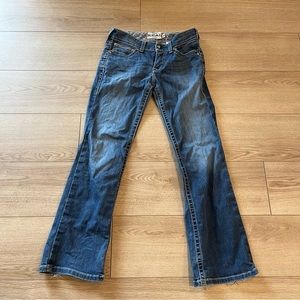 Ariat Women’s REAL Denim Distressed Faded Bootcut Jeans Size 28S